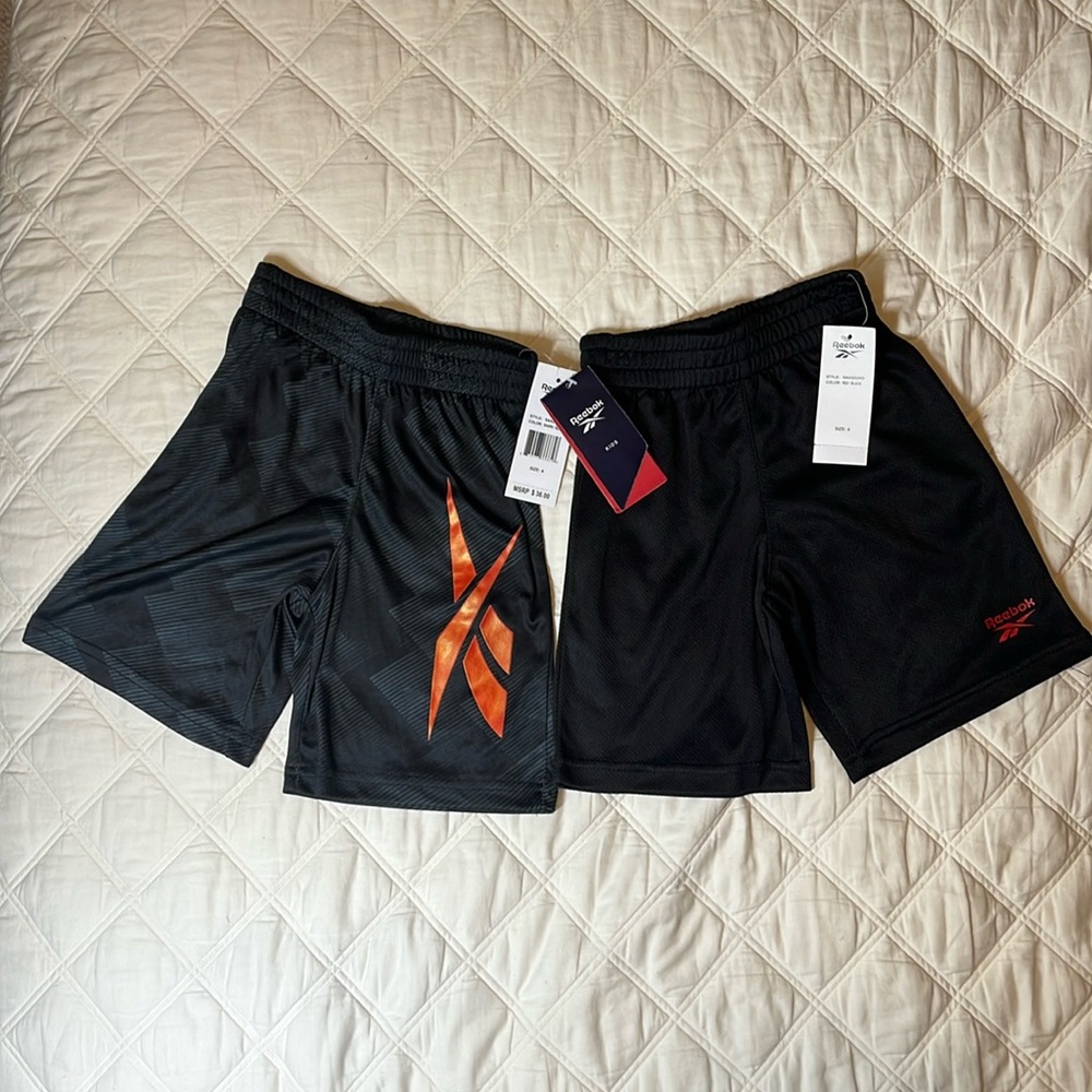 Two Reebok Kids Sports Wear Shorts